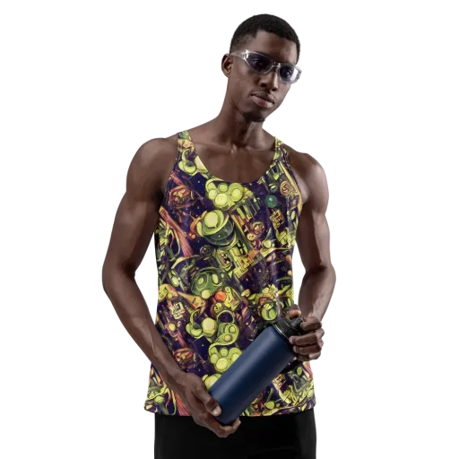 Cosmic Crawlers on a Men's Tank Top