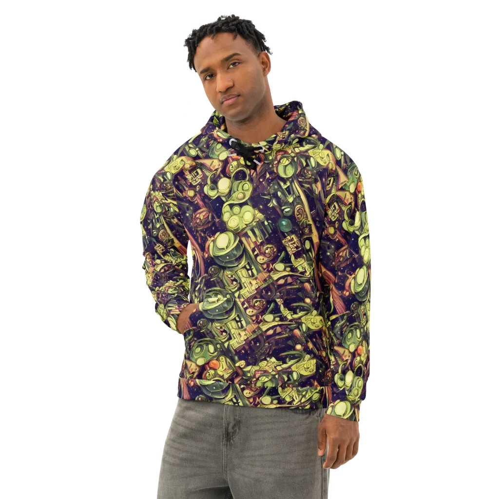 Cosmic Crawlers on Cotton Hoodie — Left Front
