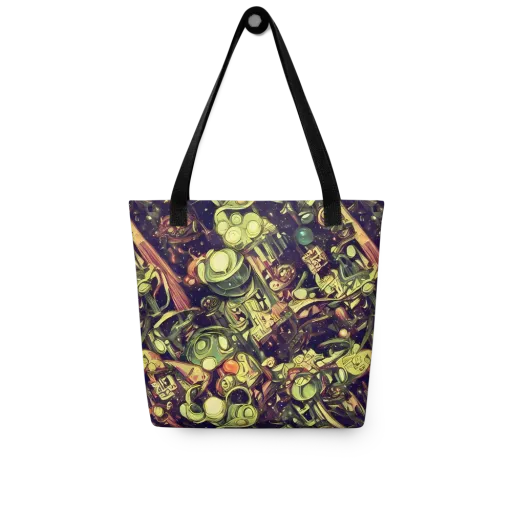 Cosmic Crawlers on a Tote Bag