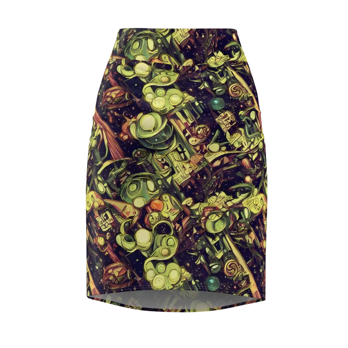Cosmic Crawlers on Pencil Skirt — Front