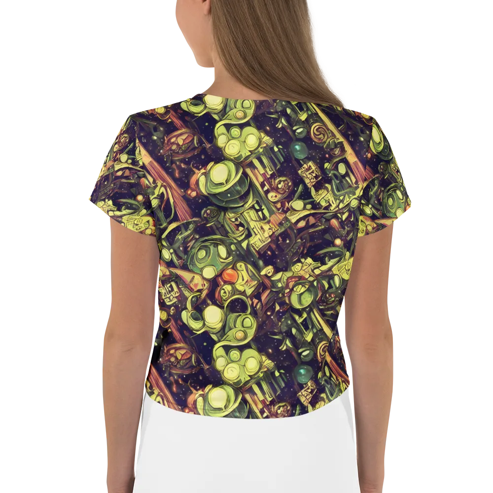 Cosmic Crawlers on Crop Tee — Back