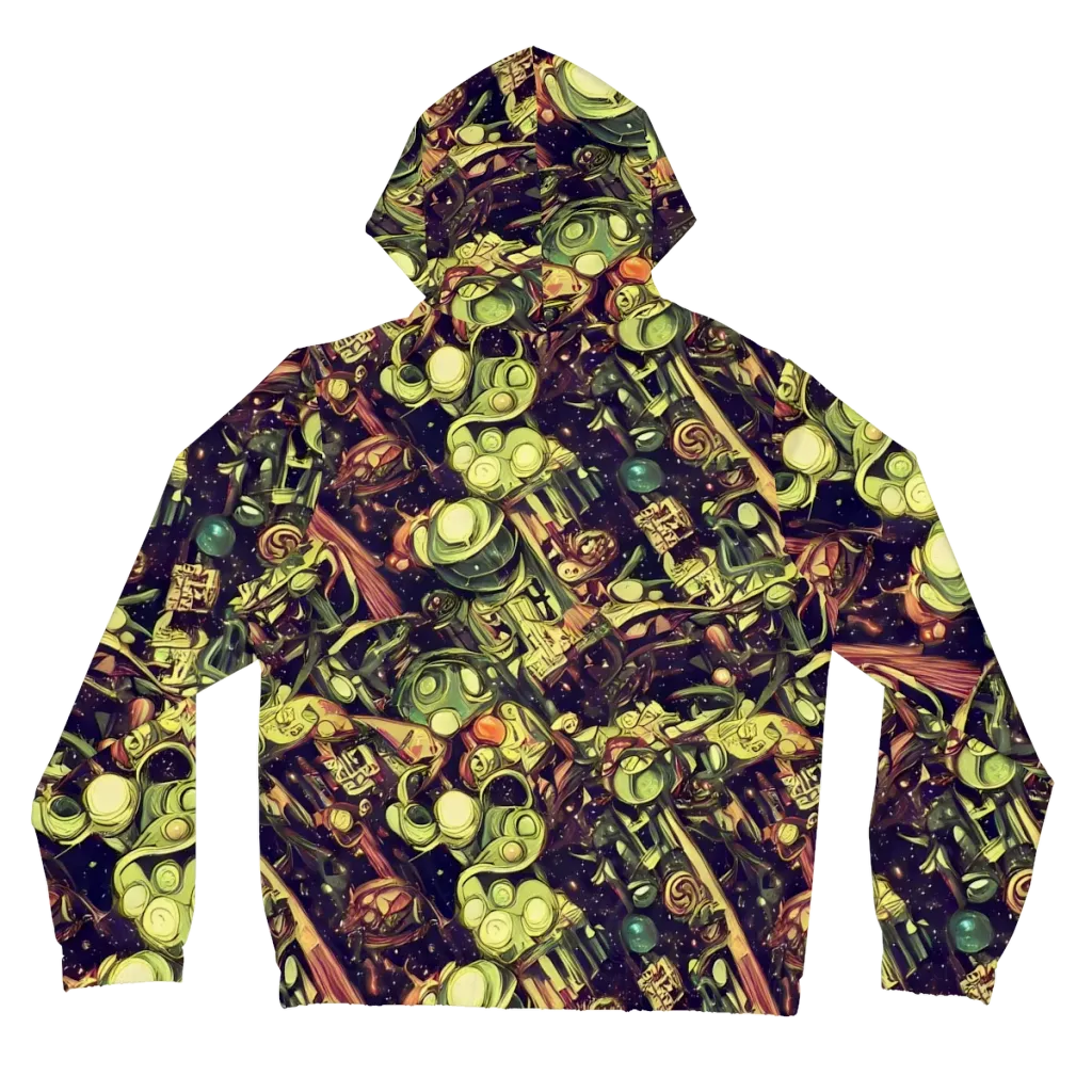 Cosmic Crawlers on Women's Full-Zip Hoodie — Back