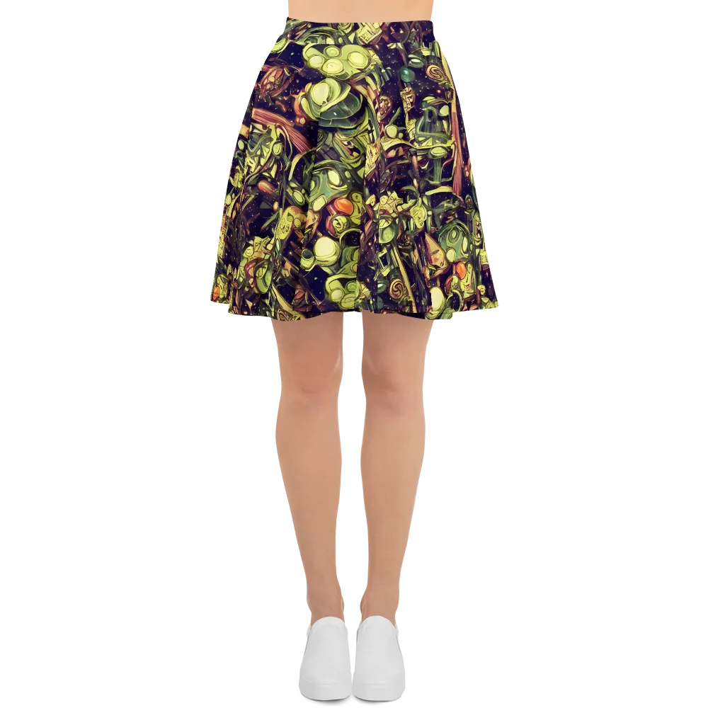 Cosmic Crawlers on Skater Skirt — Front