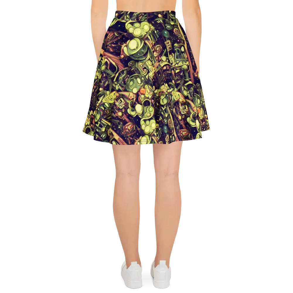 Cosmic Crawlers on Skater Skirt — Back