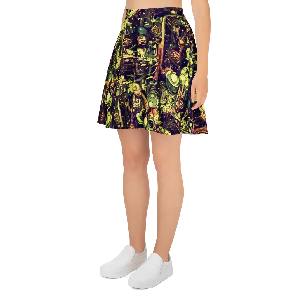 Cosmic Crawlers on Skater Skirt — Left