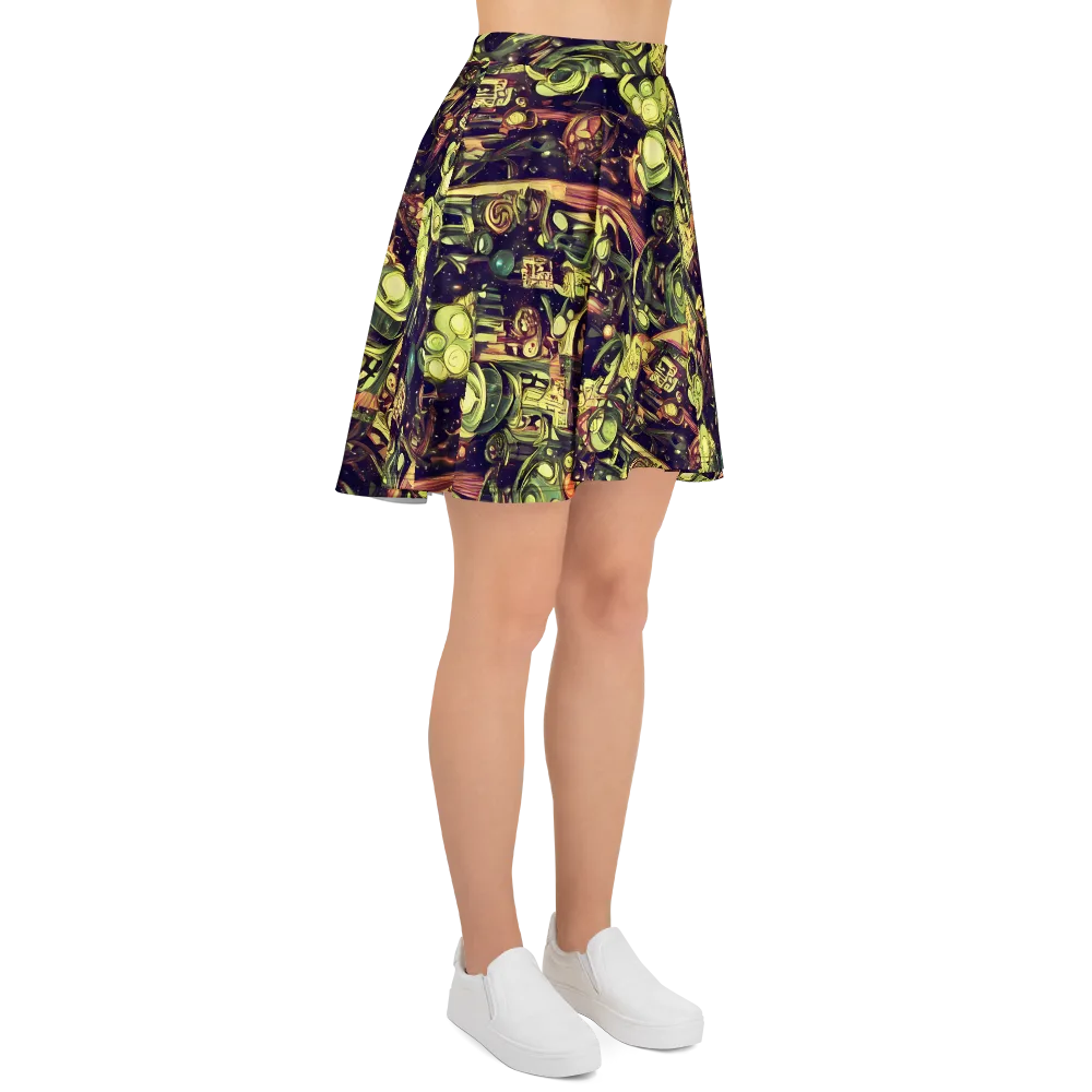 Cosmic Crawlers on Skater Skirt — Right
