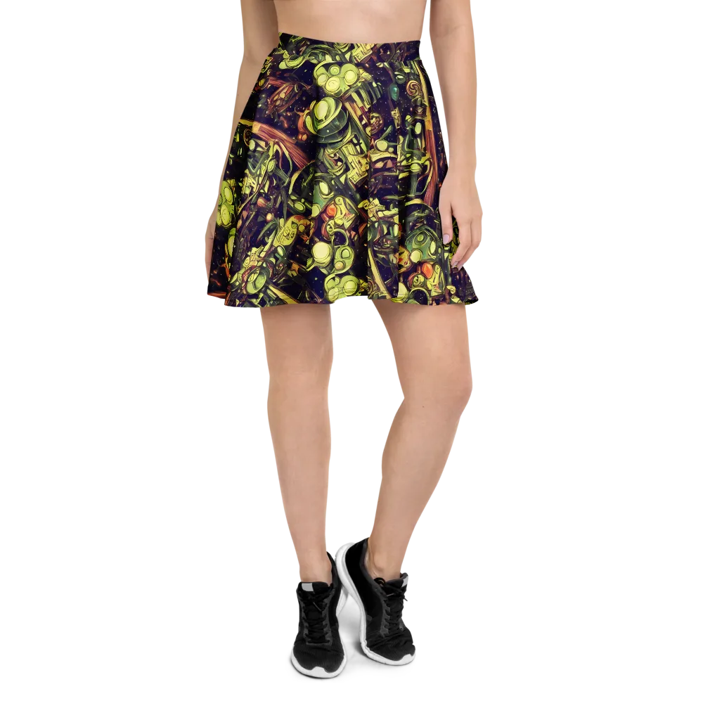 Cosmic Crawlers on Skater Skirt — Front