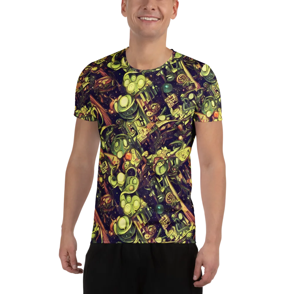 Cosmic Crawlers on Men's Athletic T-Shirt — Front