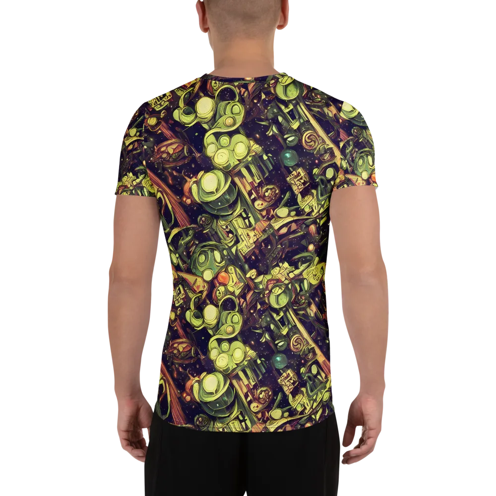 Cosmic Crawlers on Men's Athletic T-Shirt — Back