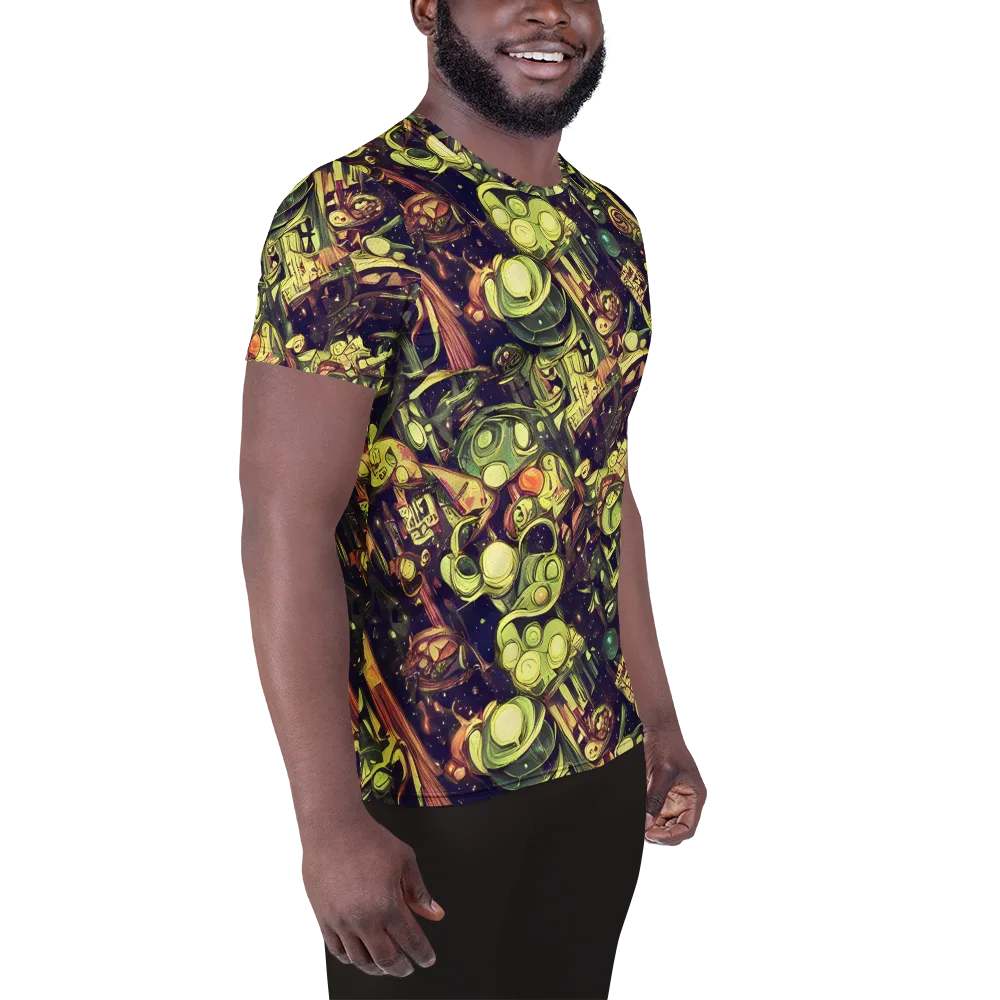 Cosmic Crawlers on Men's Athletic T-Shirt — Right