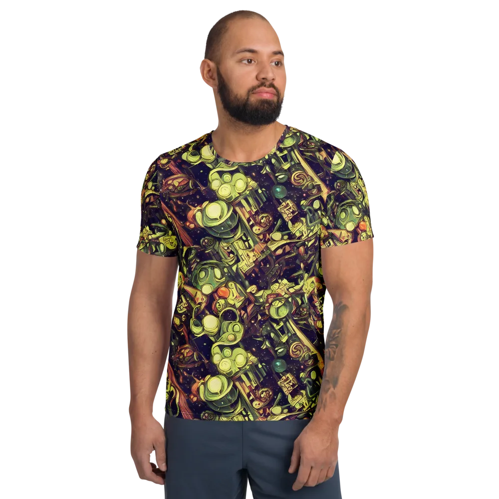 Cosmic Crawlers on Men's Athletic T-Shirt — Front