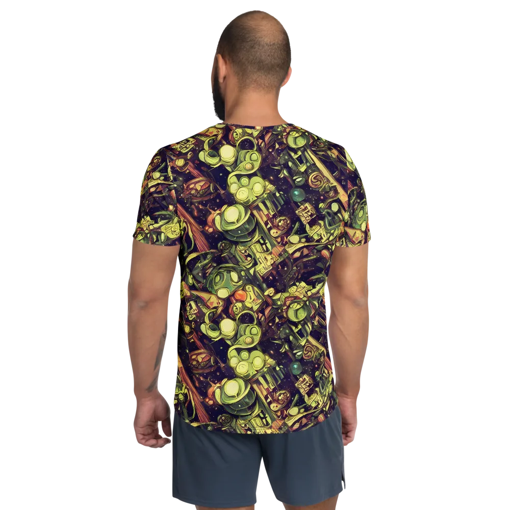Cosmic Crawlers on Men's Athletic T-Shirt — Back