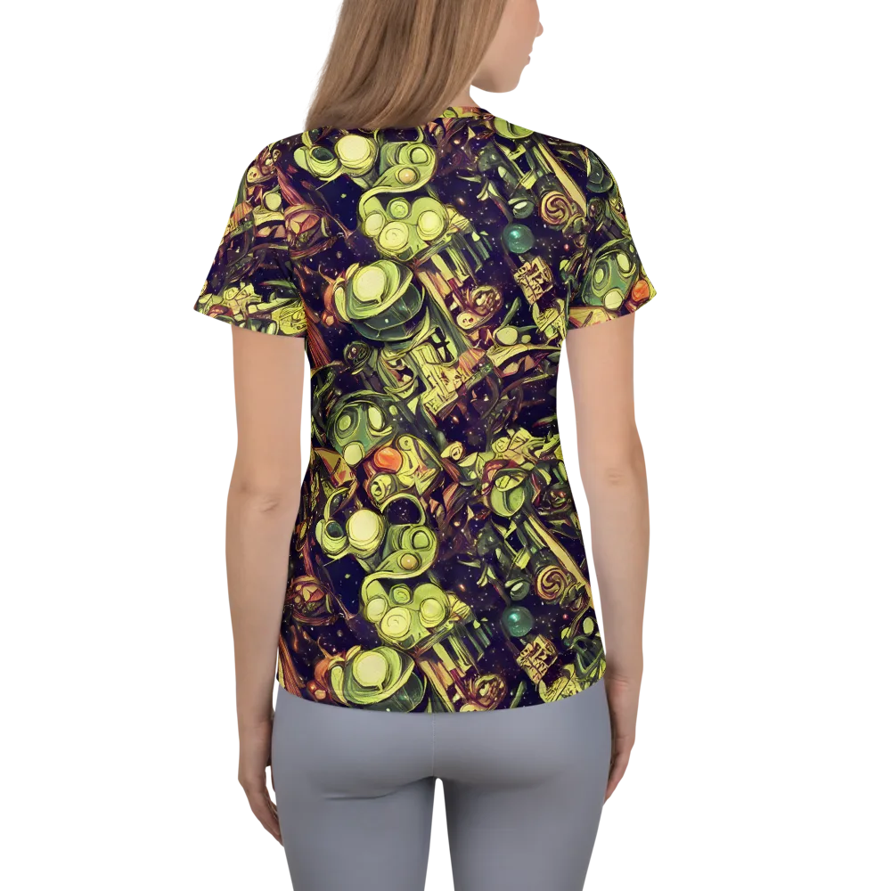 Cosmic Crawlers on Women's Athletic T-Shirt — Back