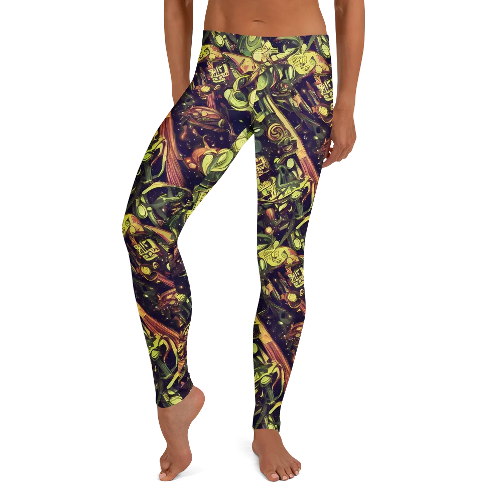 Cosmic Crawlers on Leggings — Front