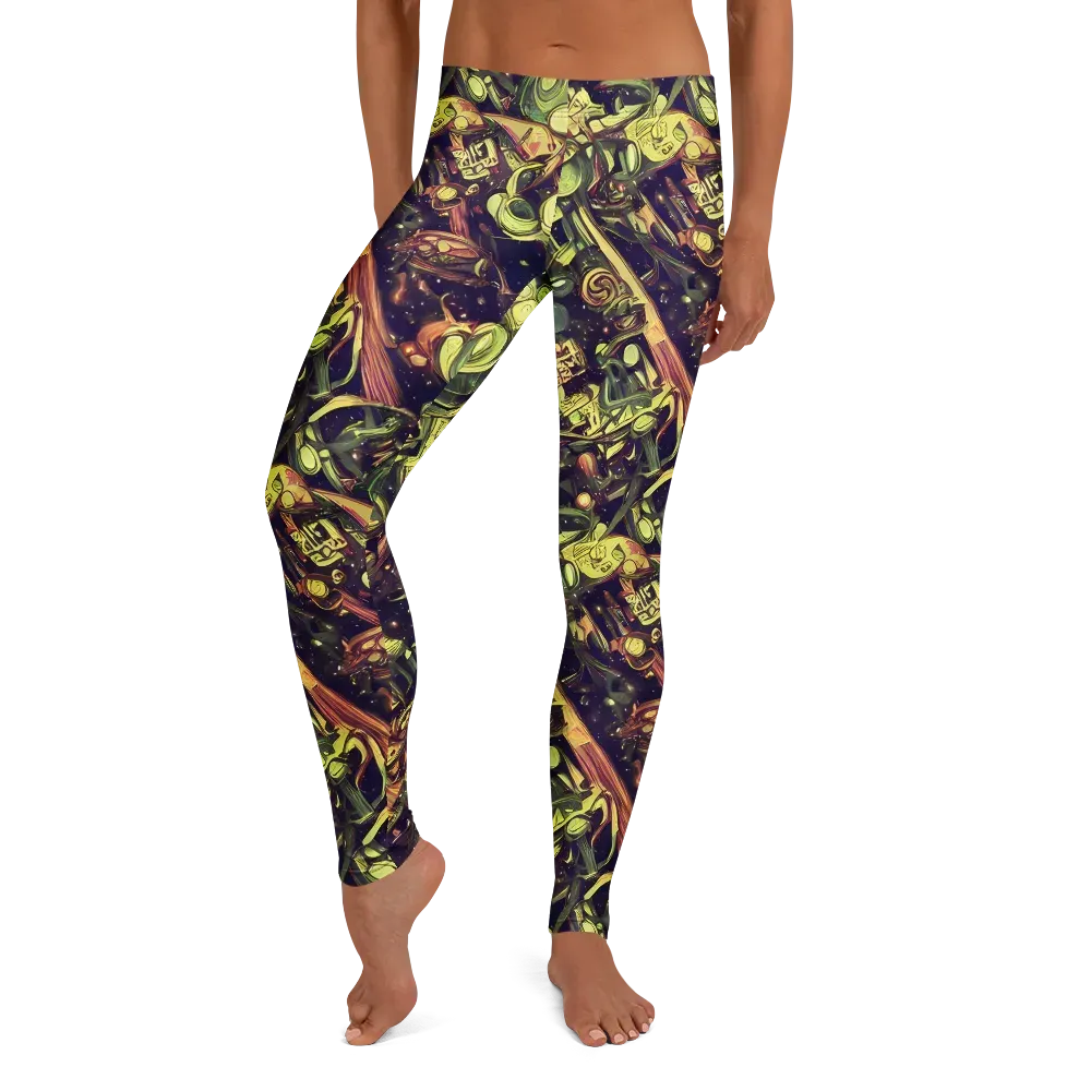 Cosmic Crawlers on Leggings — Front