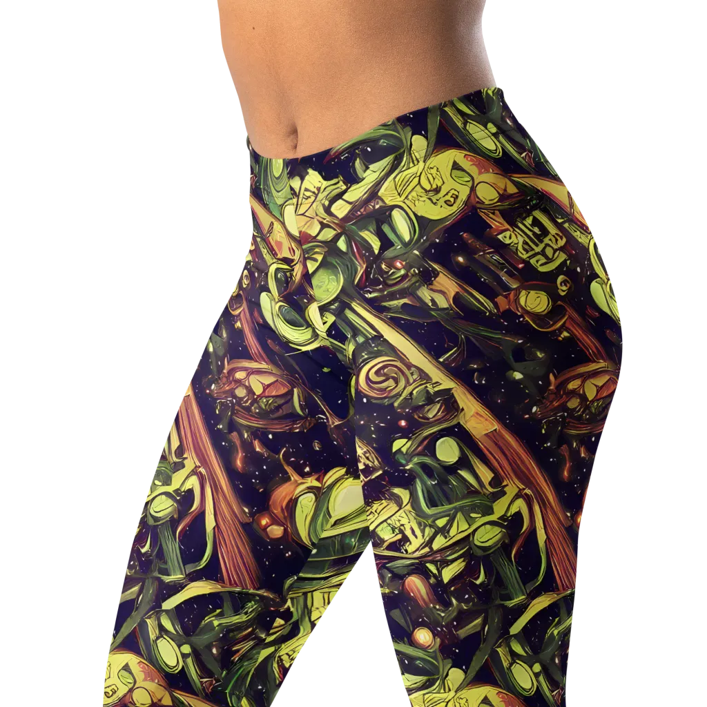 Cosmic Crawlers on Leggings — Left Front