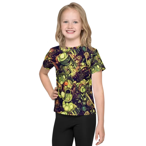 Cosmic Crawlers on a Kids Crew Neck T-Shirt