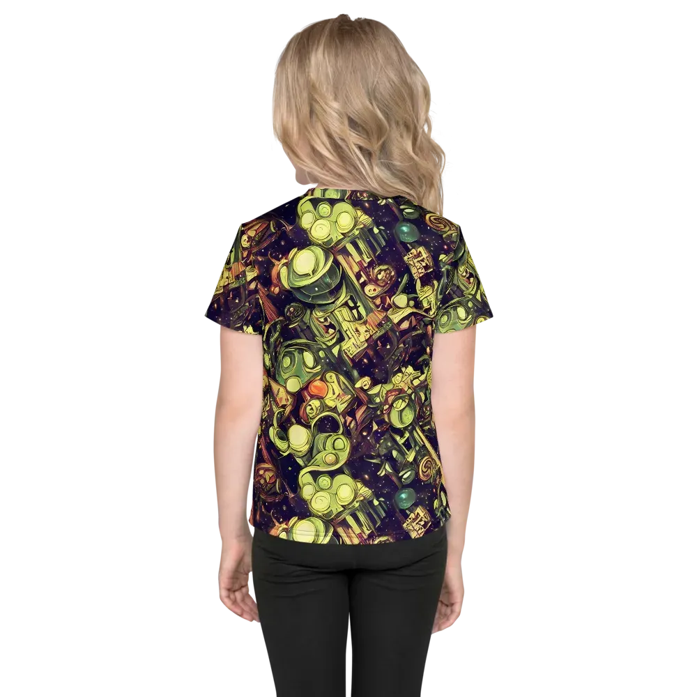 Cosmic Crawlers on Kids Crew Neck T-Shirt — Back