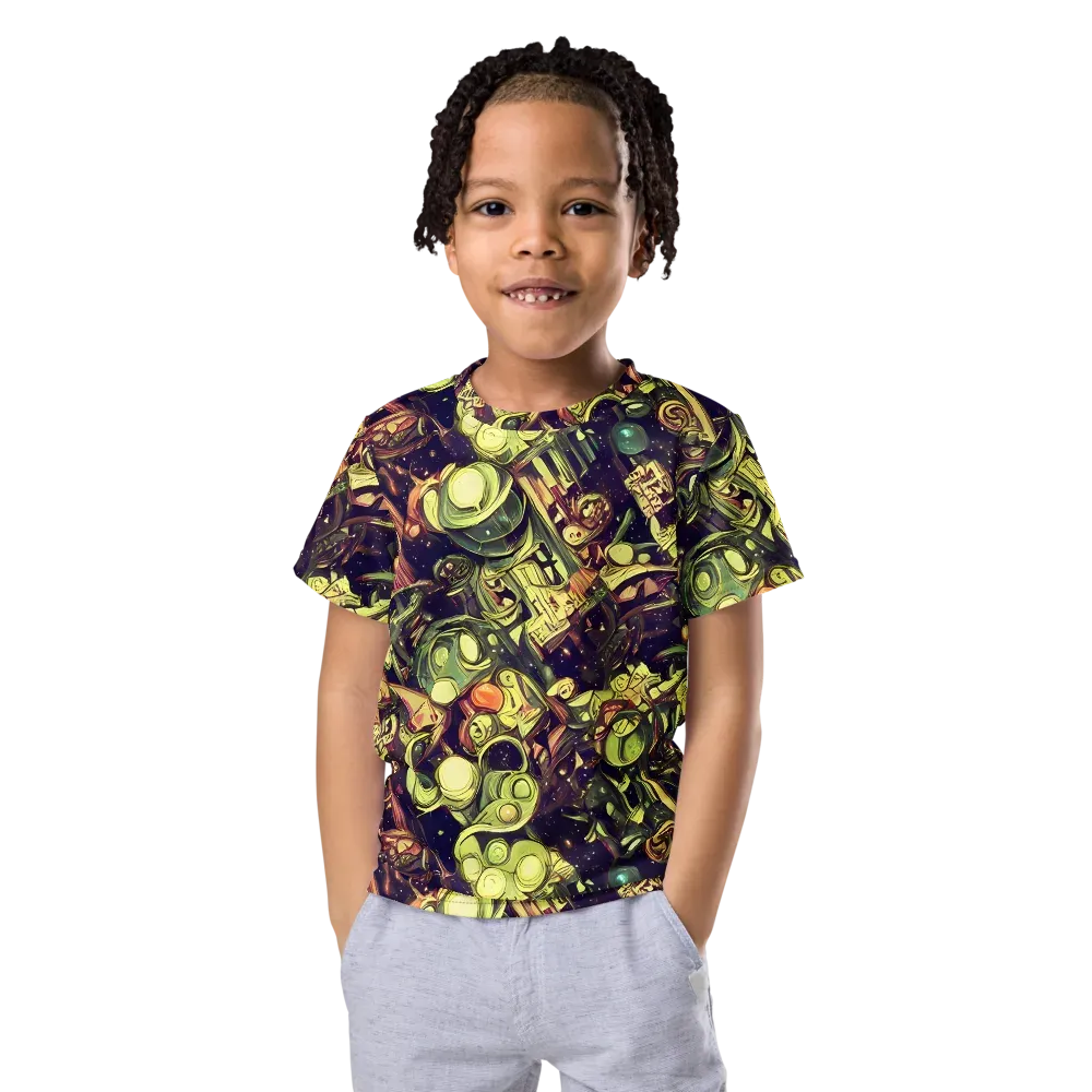 Cosmic Crawlers on Kids Crew Neck T-Shirt — Front