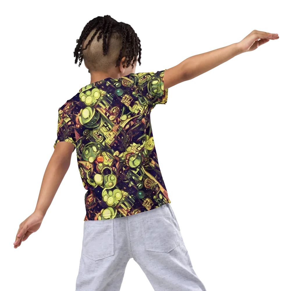 Cosmic Crawlers on Kids Crew Neck T-Shirt — Back