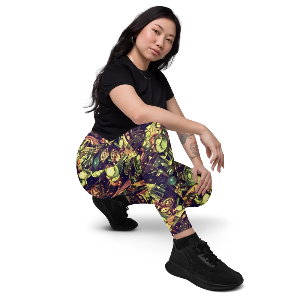 Cosmic Crawlers on Leggings with Pockets — Right Front