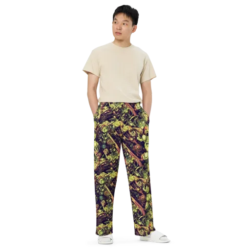 Cosmic Crawlers on a Wide-Leg Pants