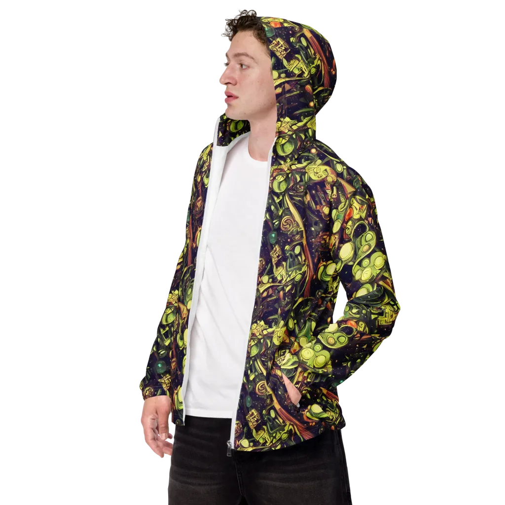 Cosmic Crawlers on Men's Windbreaker — Left Front