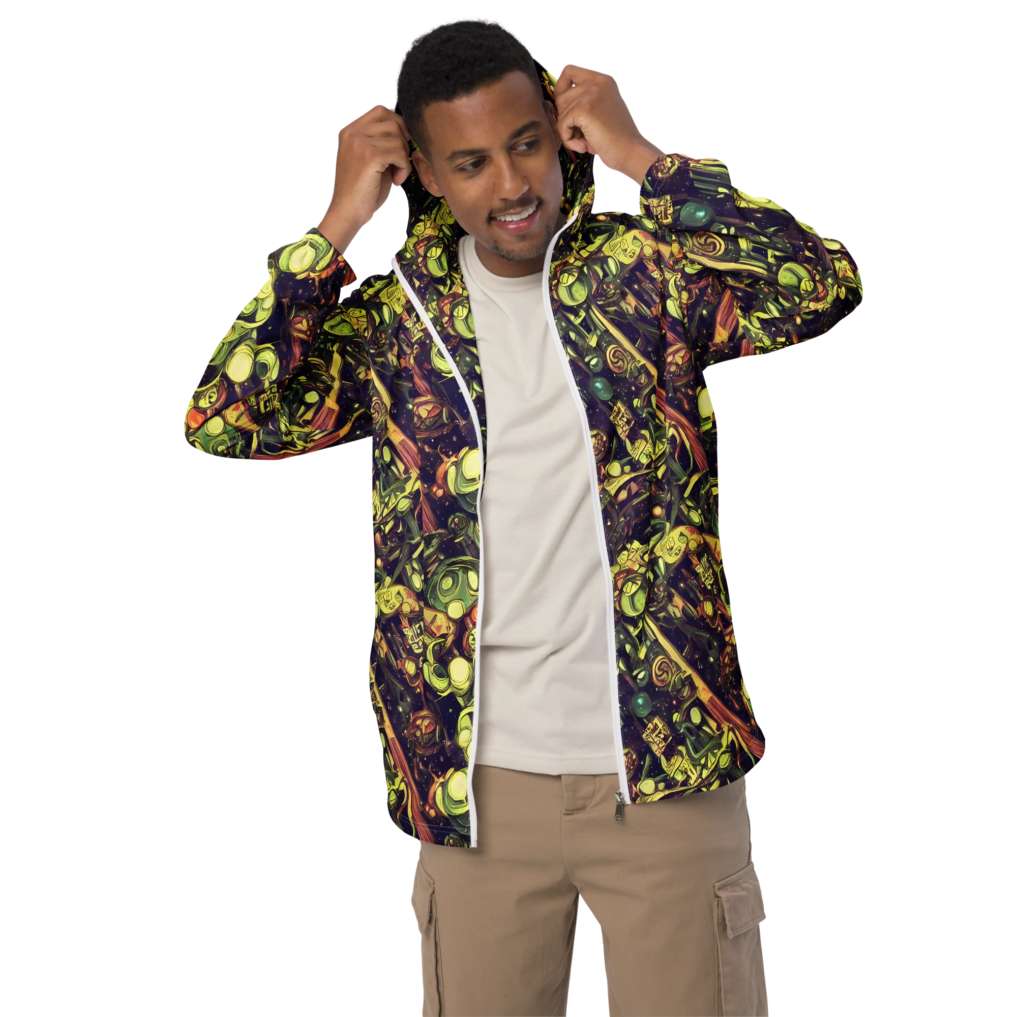 Cosmic Crawlers on Men's Windbreaker — Front