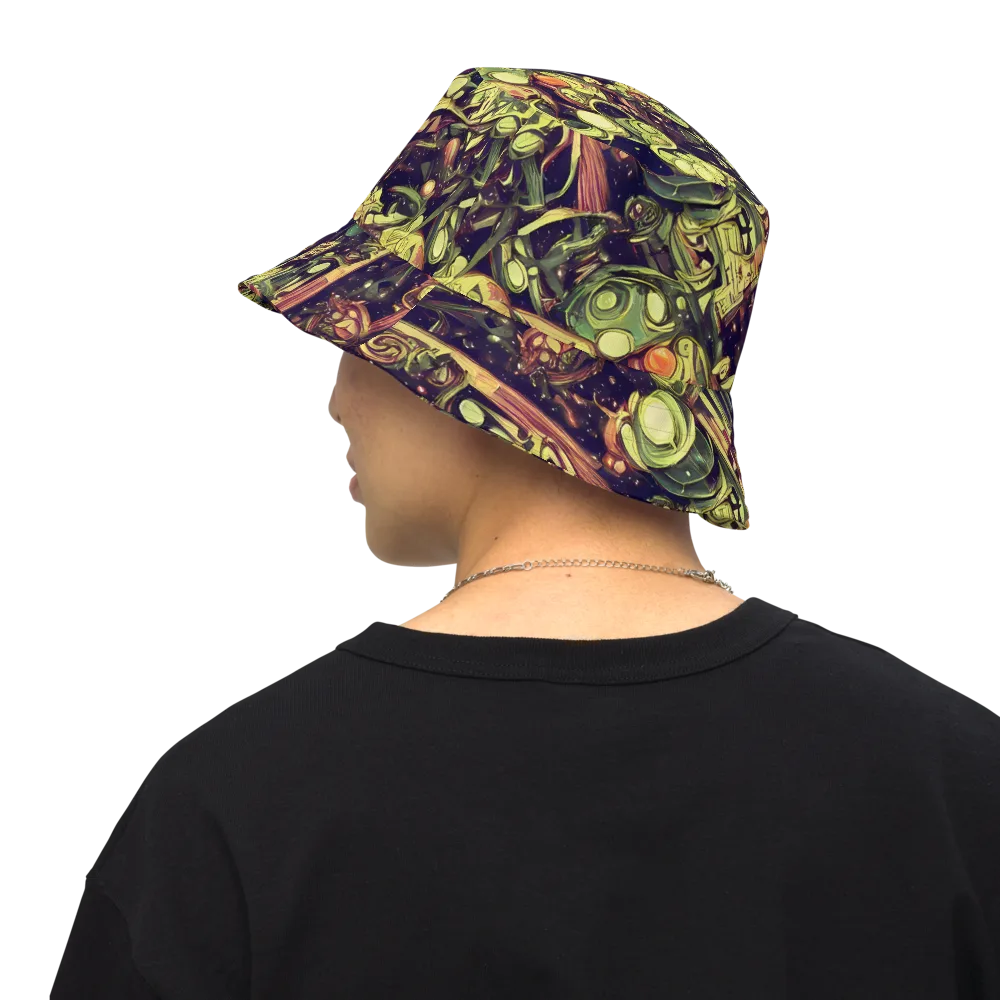 Cosmic Crawlers on Reversible Bucket Hat — Back Inside
