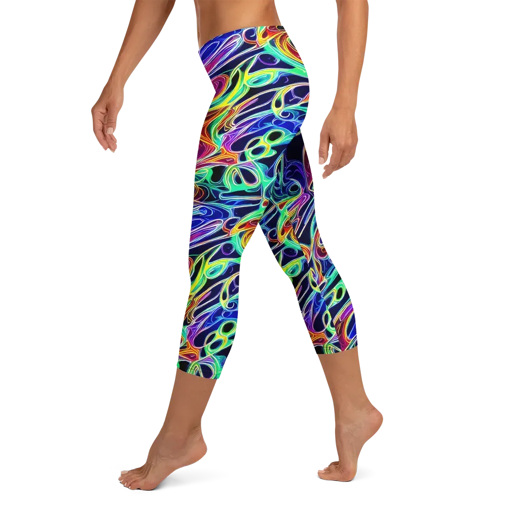 Electric Currents on Capri Leggings — Left