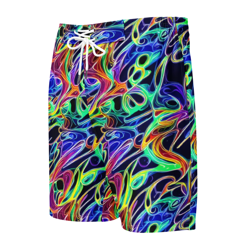 Electric Currents on Men's Board Shorts — Front