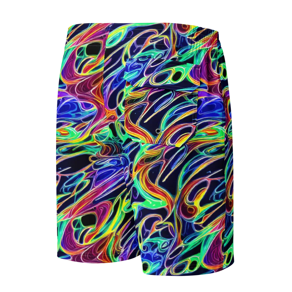 Electric Currents on Men's Board Shorts — Back