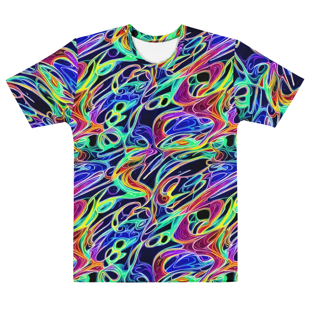 Electric Currents on Men's Cotton Crew Neck T-Shirt — Front