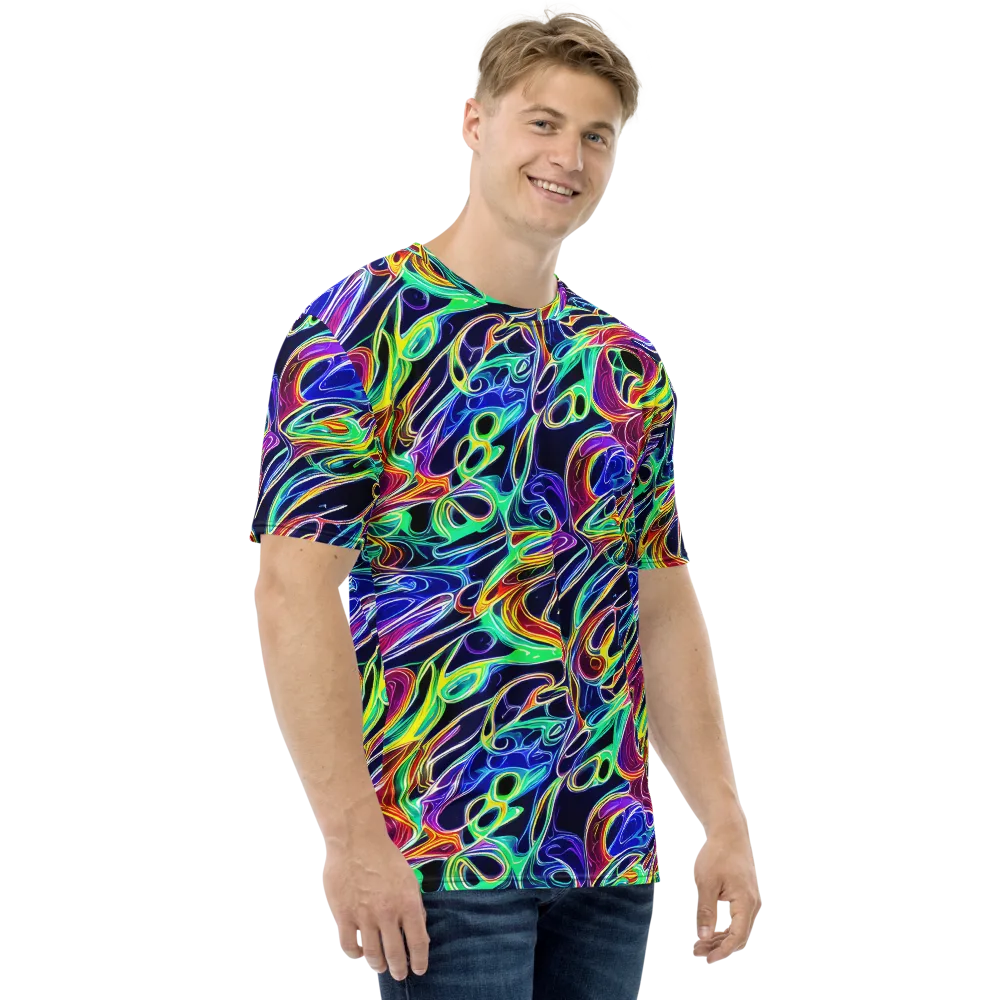 Electric Currents on Men's Crew Neck T-Shirt — Right