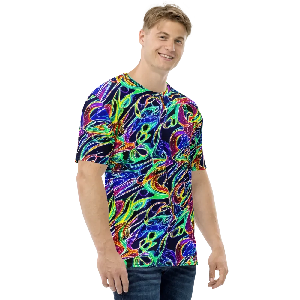 Electric Currents on Men's Crew Neck T-Shirt — Right