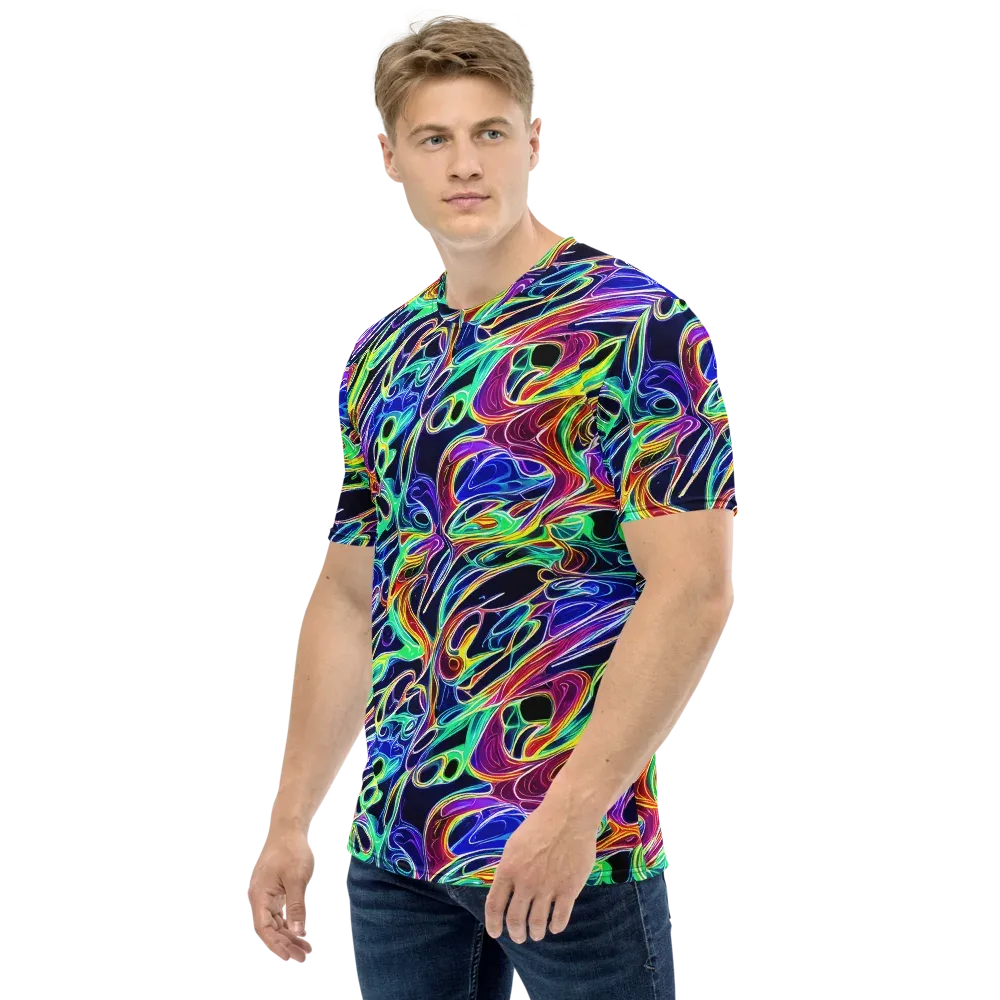 Electric Currents on Men's Crew Neck T-Shirt — Left