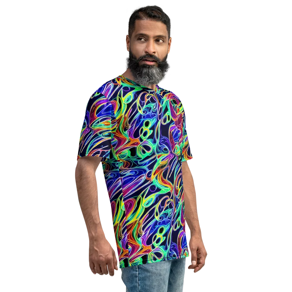 Electric Currents on Men's Crew Neck T-Shirt — Right