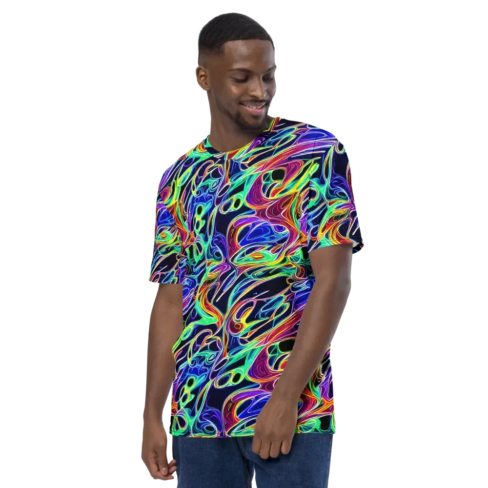 Electric Currents on Men's Crew Neck T-Shirt — Left