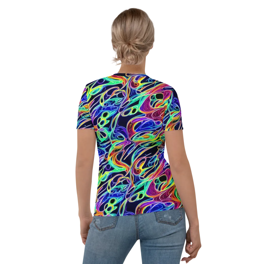 Electric Currents on Women's Crew Neck T-Shirt — Back