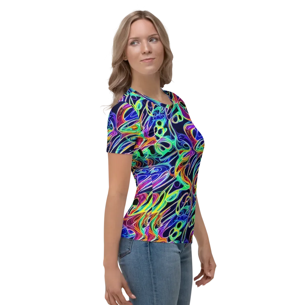 Electric Currents on Women's Crew Neck T-Shirt — Right