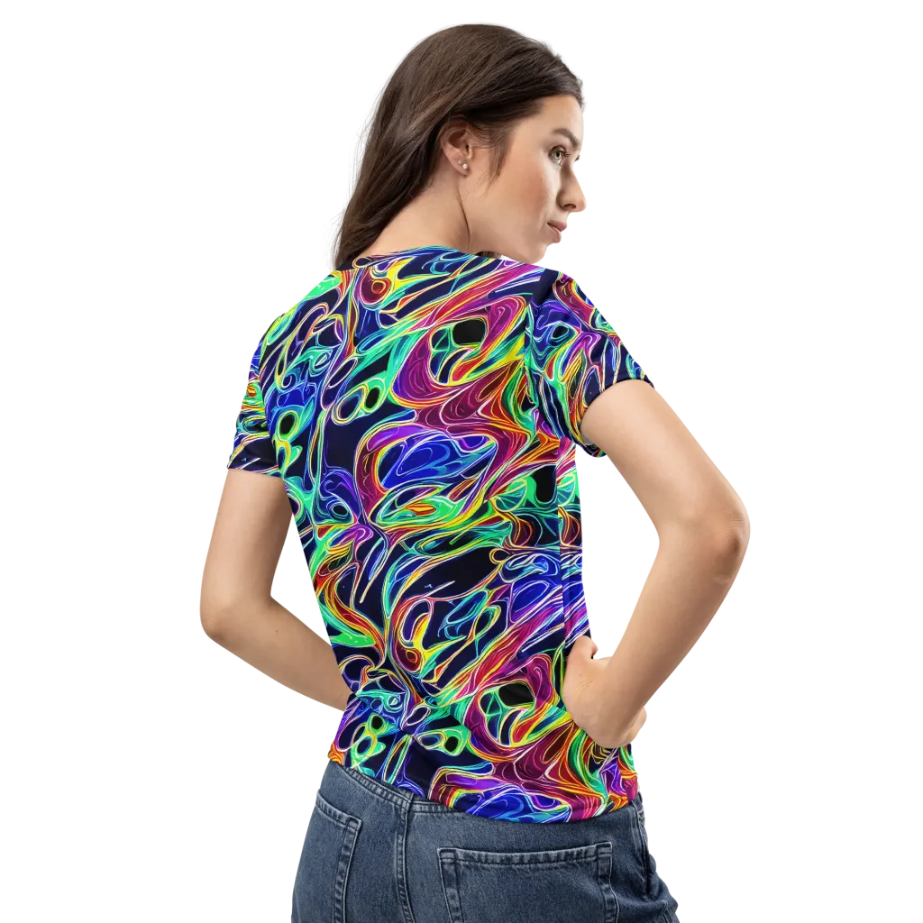 Electric Currents on Women's Crew Neck T-Shirt — Back