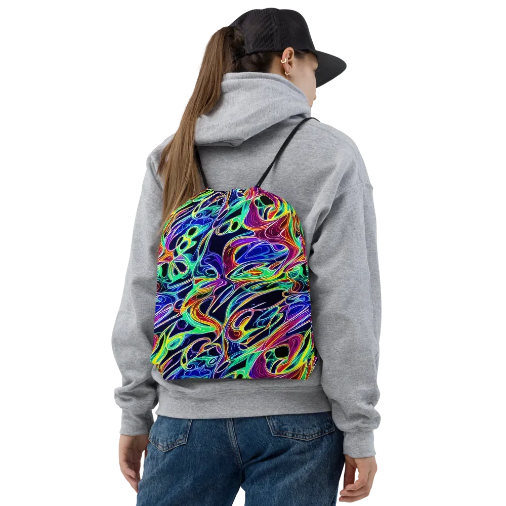 Electric Currents on Drawstring Bag — Front