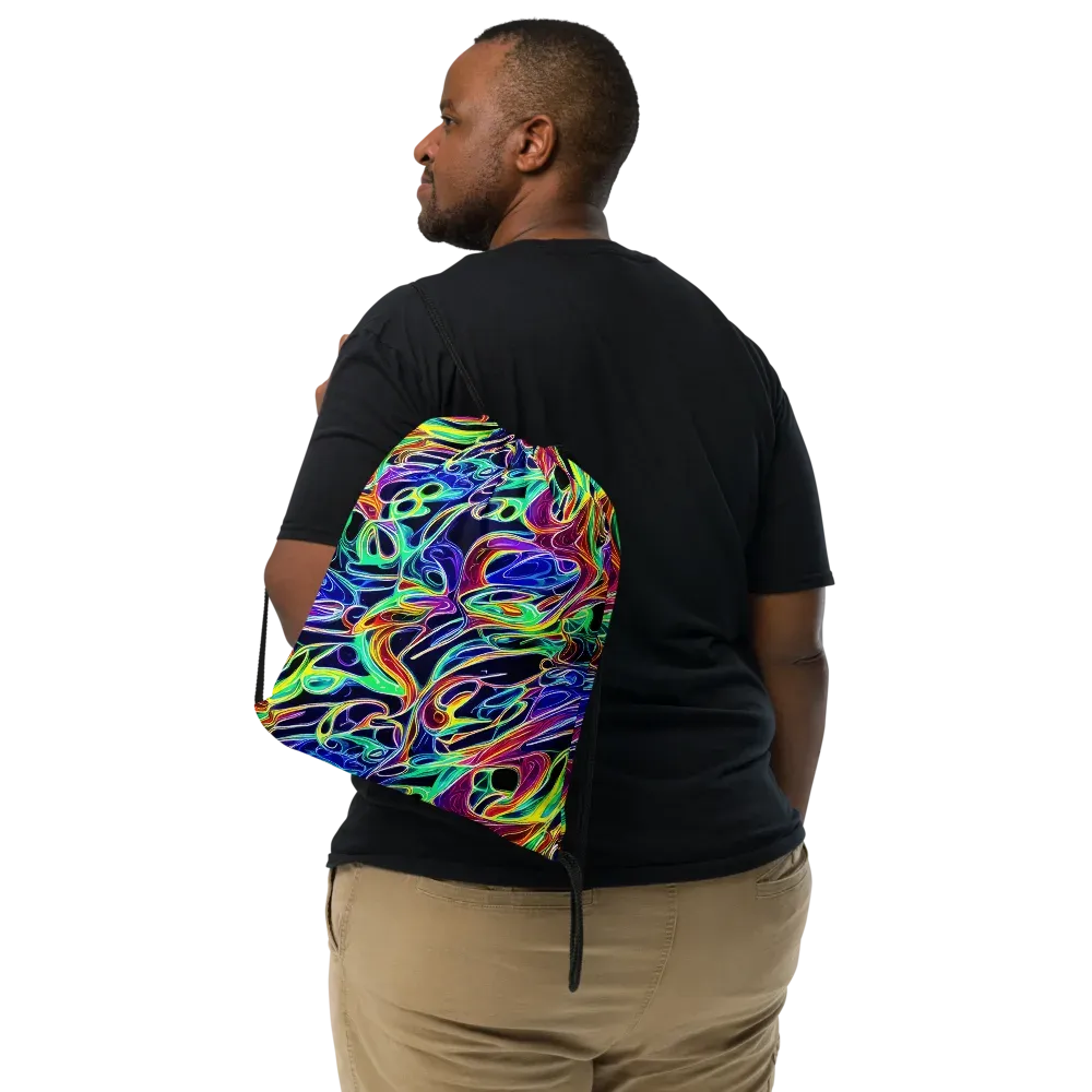 Electric Currents on Drawstring Bag — Front