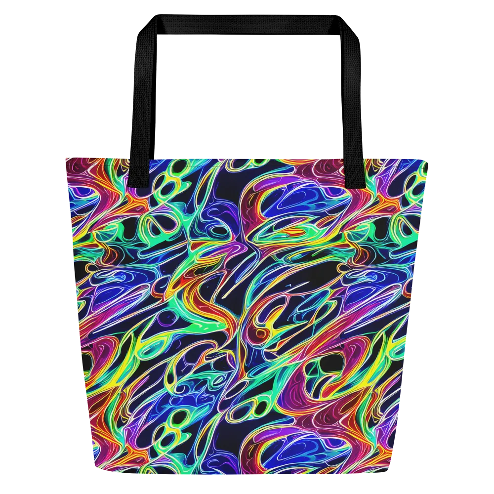 Electric Currents on Large Tote Bag W/ Pocket — Front