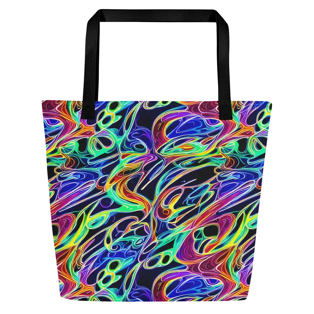 Electric Currents on Large Tote Bag W/ Pocket — Front