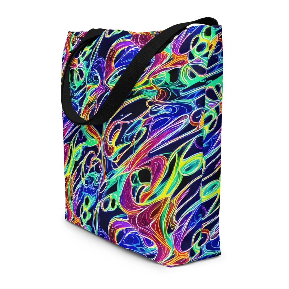 Electric Currents on Large Tote Bag W/ Pocket — Front