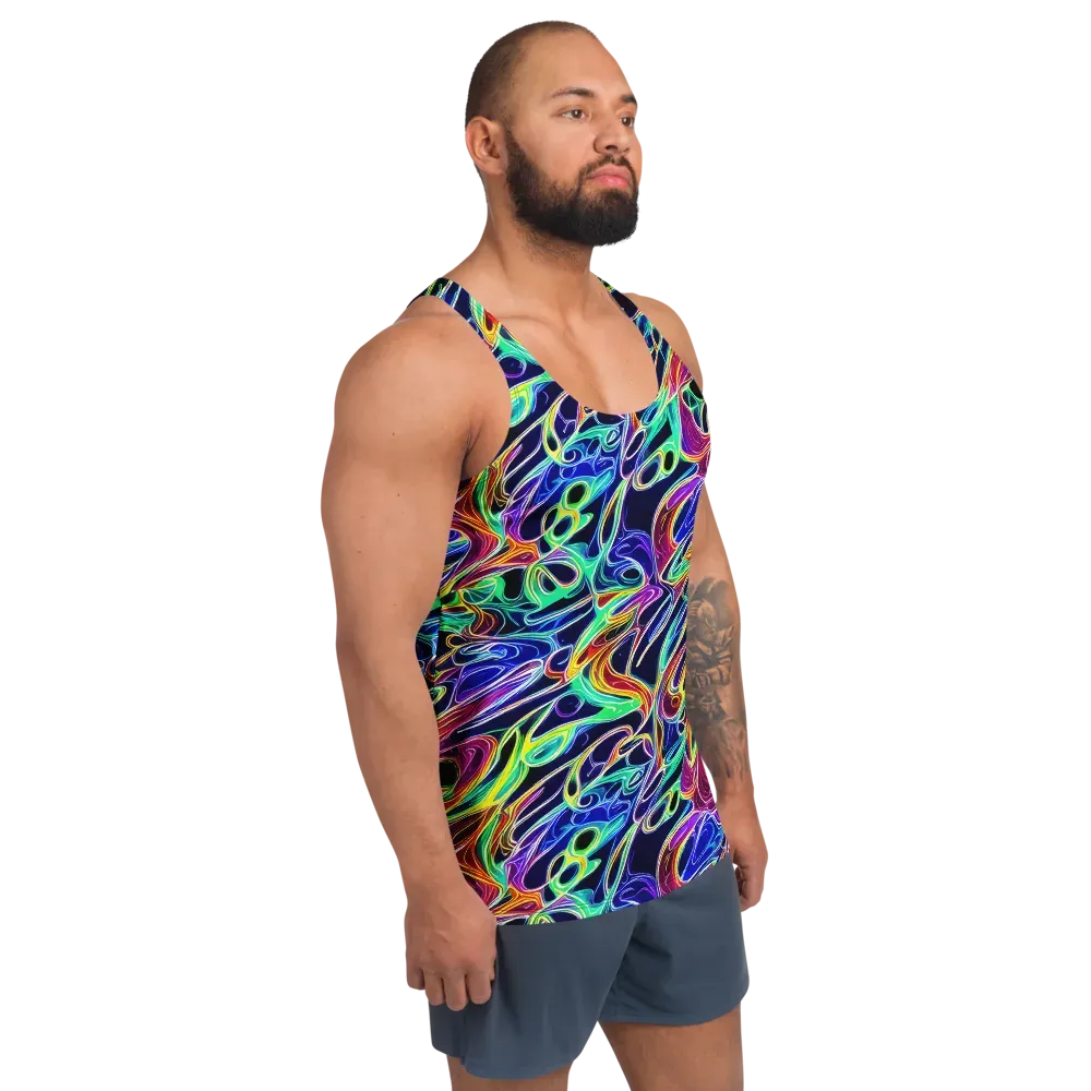 Electric Currents on Men's Tank Top — Right Front