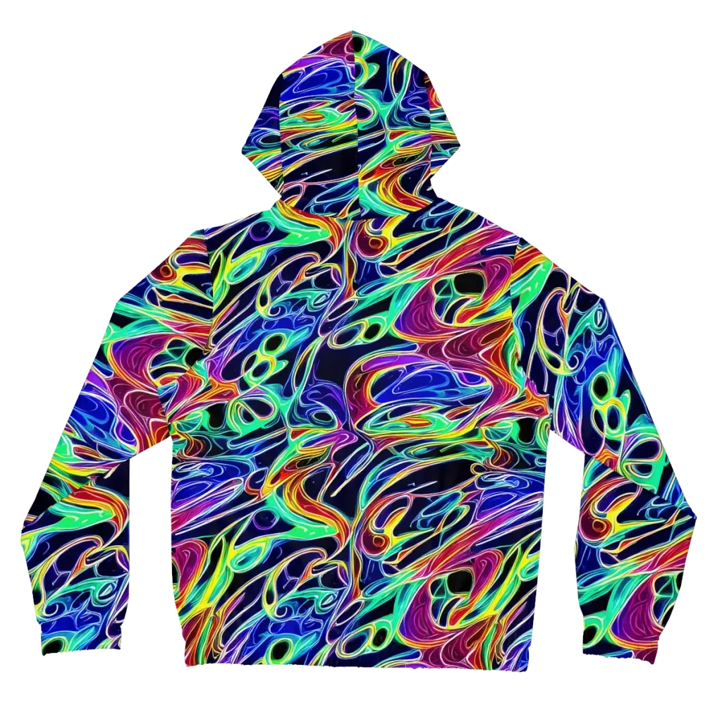 Electric Currents on Women's Full-Zip Hoodie — Back