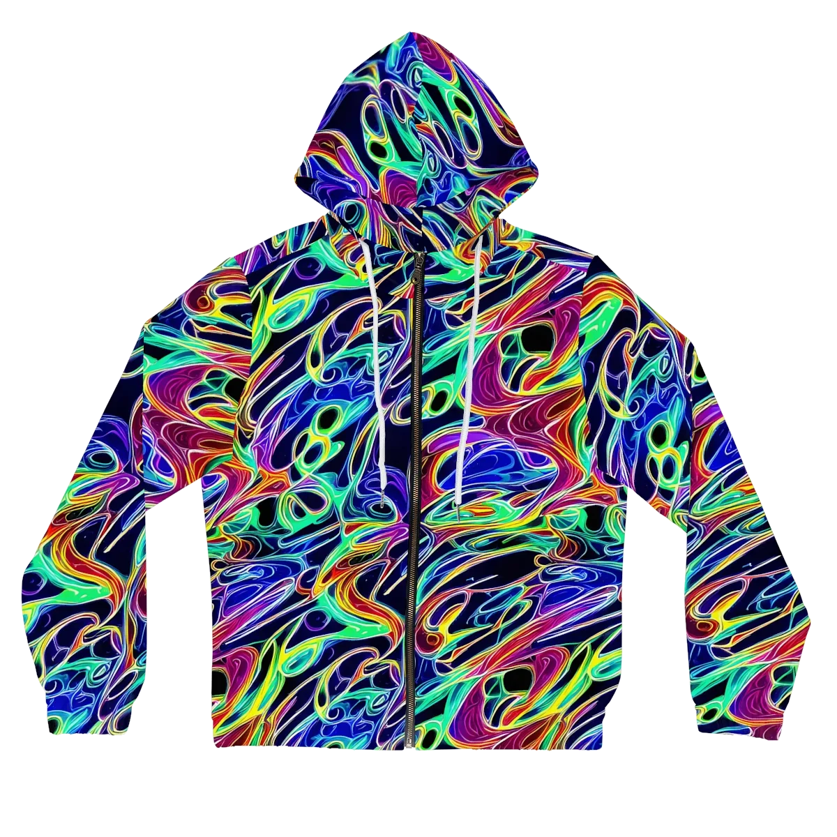 Electric Currents on Women's Full-Zip Hoodie — Front