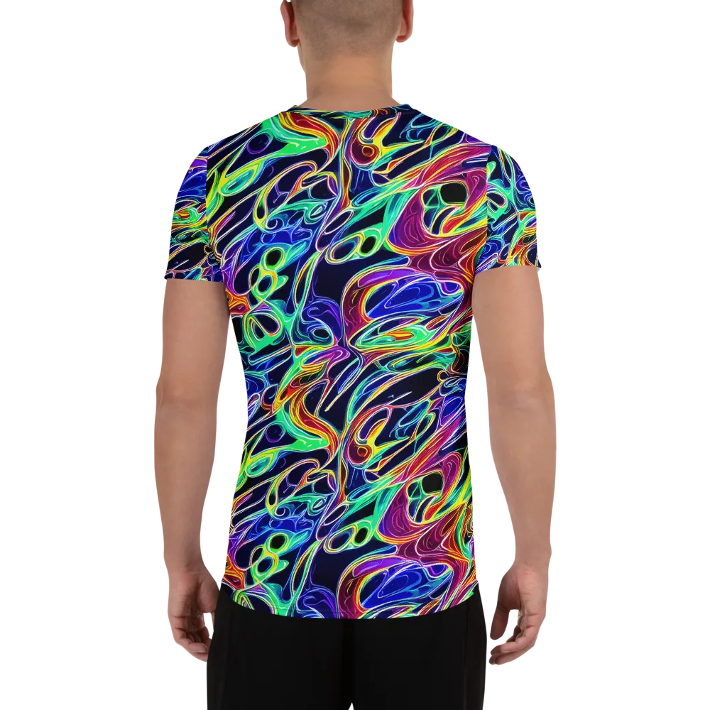 Electric Currents on Men's Athletic T-Shirt — Back